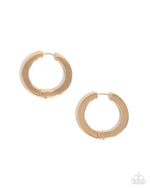 Load image into Gallery viewer, Paparazzi Circling Chariot - Gold Hoop Earrings
