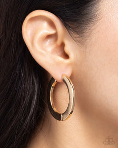 Paparazzi Circling Chariot - Gold Hoop Earrings