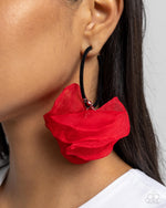 Load image into Gallery viewer, Paparazzi Passionate Promenade - Red Hoop Earrings
