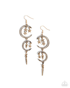 Paparazzi Celestial Cascade - Gold Earrings