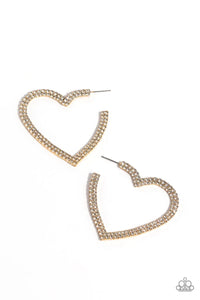 Paparazzi Sweetheart Sequence- Gold Hoop