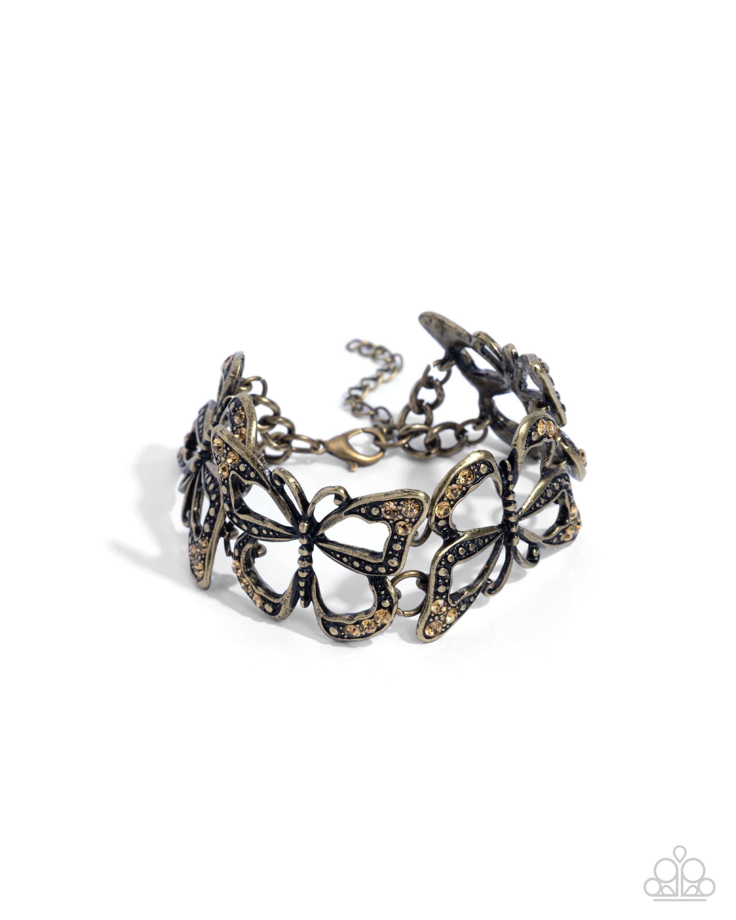 Paparazzi Butterfly Business- Brass Bracelet