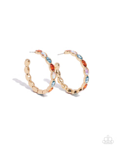 Paparazzi Pressing Princess - Gold Hoop Earrings