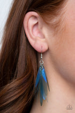 Load image into Gallery viewer, Paparazzi Holographic Glamour - Blue Earrings
