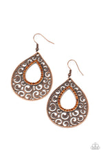 Load image into Gallery viewer, Paparazzi Airy Applique - Copper Earrings
