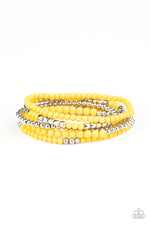 Load image into Gallery viewer, Paparazzi Stacked Showcase - Yellow Bracelet
