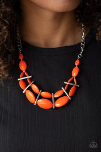 Paparazzi Law of the Jungle - Orange Necklace
