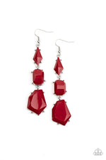 Load image into Gallery viewer, Paparazzi Geo Getaway - Red Earrings
