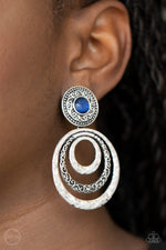 Load image into Gallery viewer, Paparazzi Bare Your Soul - Blue Clip-on Earrings
