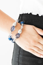 Load image into Gallery viewer, Paparazzi Downtown Dazzle - Blue Bracelet
