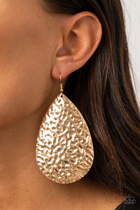 Paparazzi Metallic Mirrors - Gold Earrings